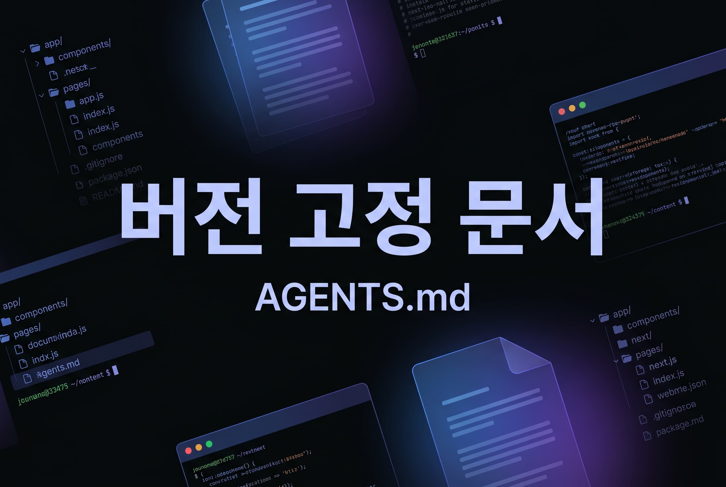 Next.js AGENTS.md 실전 도입 가이드: AI 코딩 에이전트에게 학습 데이터 대신 버전 고정 문서를 먼저 읽게 하는 법