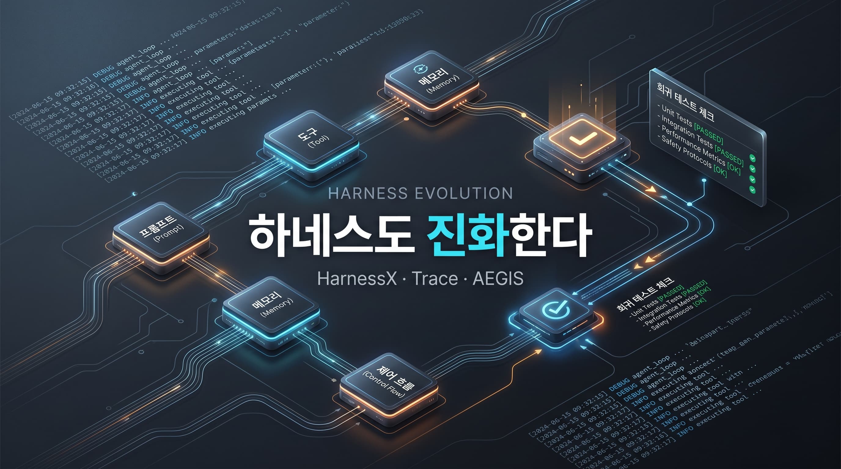 HarnessX 해설: AI 에이전트 성능은 모델 크기보다 실행 로그·하네스 진화·검증 게이트를 먼저 설계해야 하는 이유