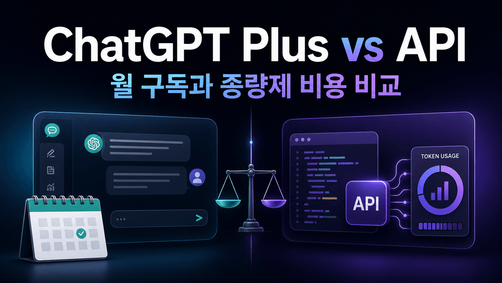 ChatGPT Plus vs OpenAI API 비용 비교 2026: 월 구독과 종량제 중 무엇이 더 저렴할까
